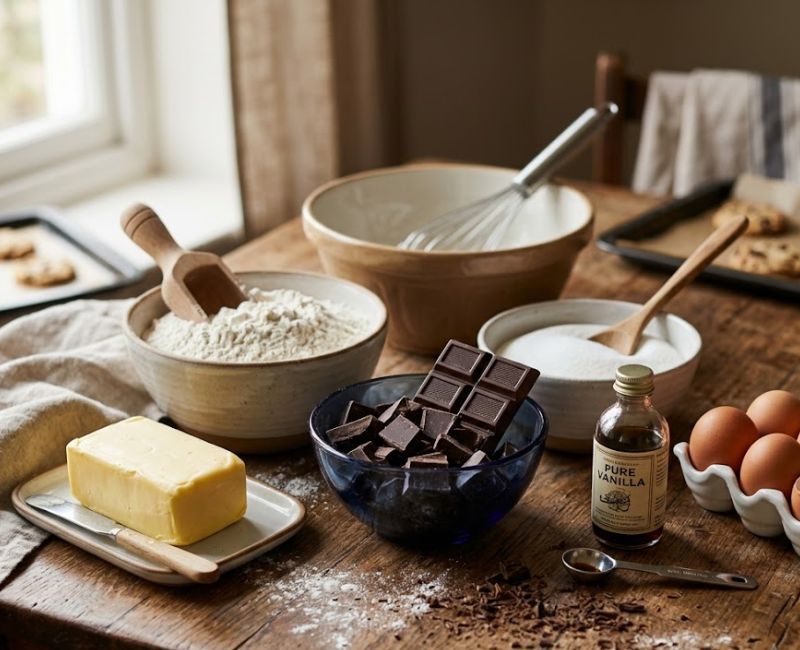 Milano cookies ingredients for homemade recipe