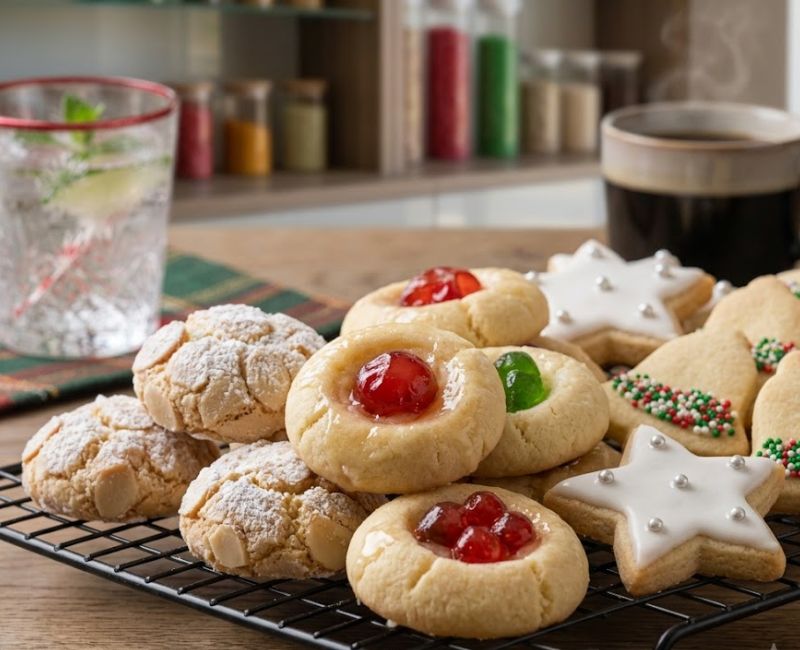 Fresh homemade Italian cookies ready to serve