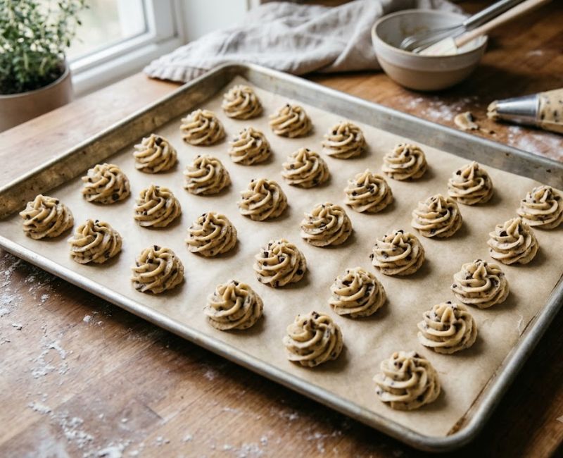 Milano cookie dough ready for baking