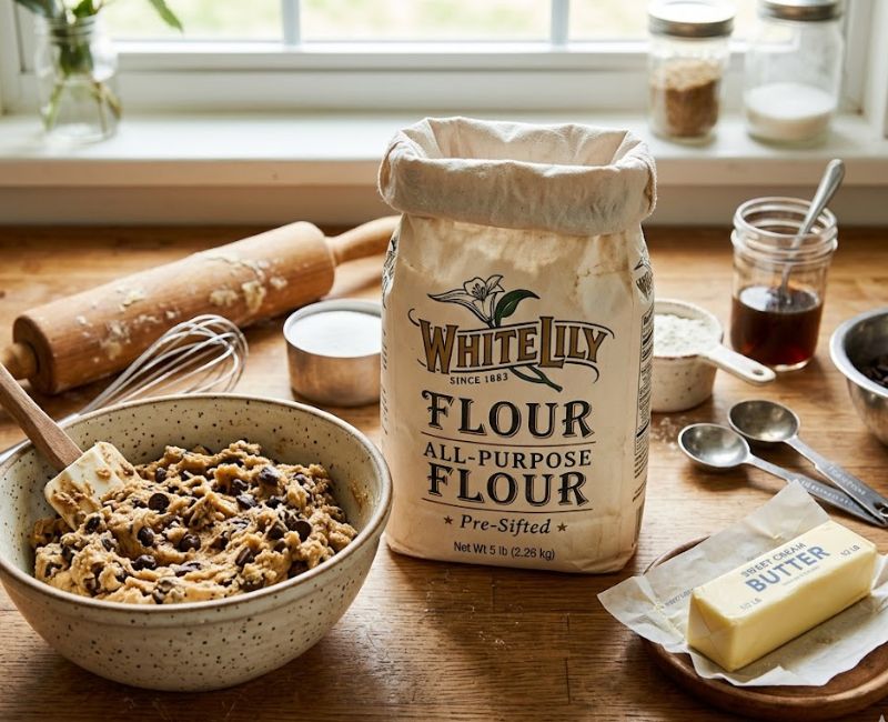 white lily flour cookie dough preparation