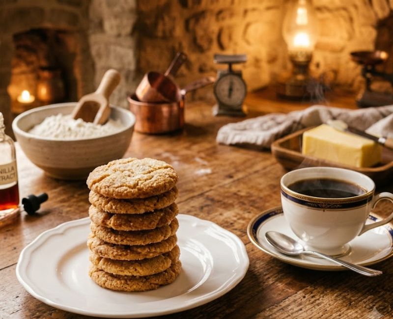 Classic homemade butter cookies with a crisp texture