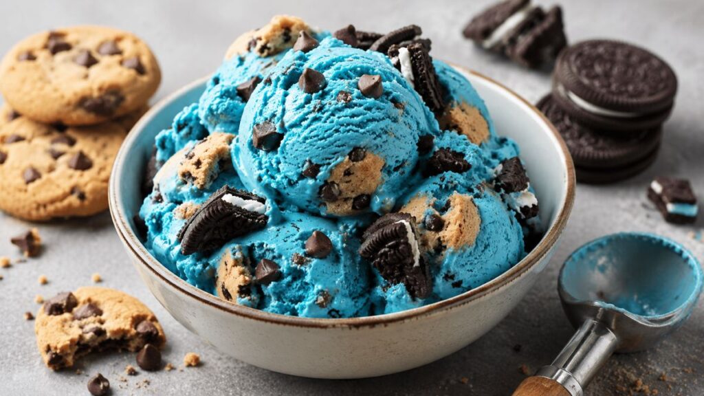 Homemade cookie monster ice cream recipe
