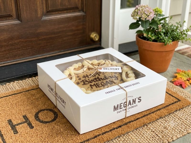 Cookie cake delivery from a local cookie bakery
