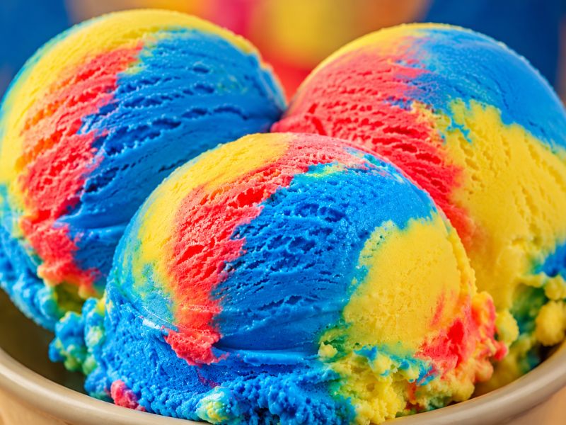 What is Superman ice cream with its signature colorful swirls