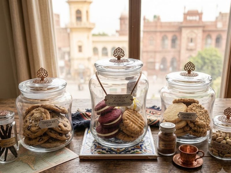 Storing homemade cookies in airtight containers to keep them fresh