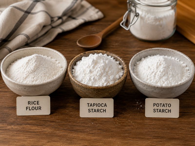 Different types of gluten free flour for baking cookies