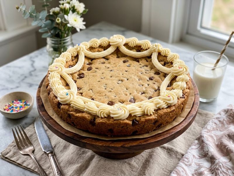 Fresh baked chocolate chip cookie cake near me