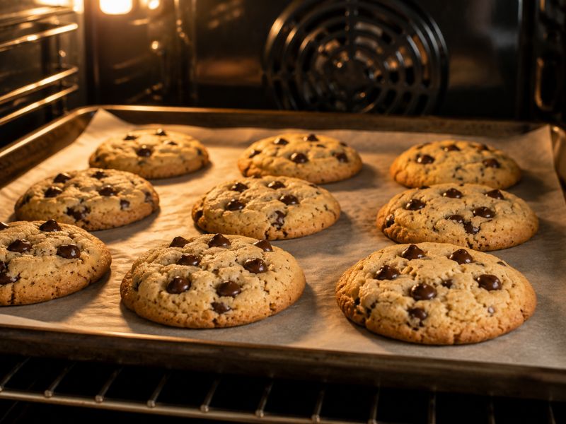 Freshly baked gluten free chocolate chip cookies