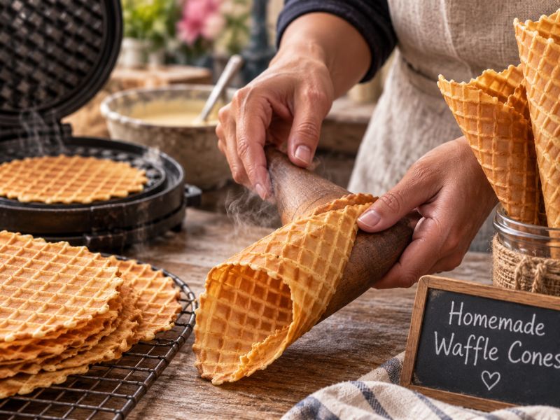 homemade ice cream cone recipe