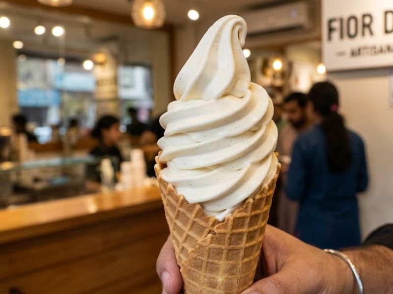 Creamy soft serve with a rich and smooth texture
