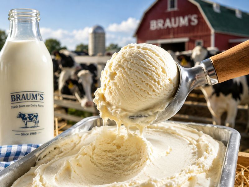 Fresh dairy used to make Braum's ice cream flavors