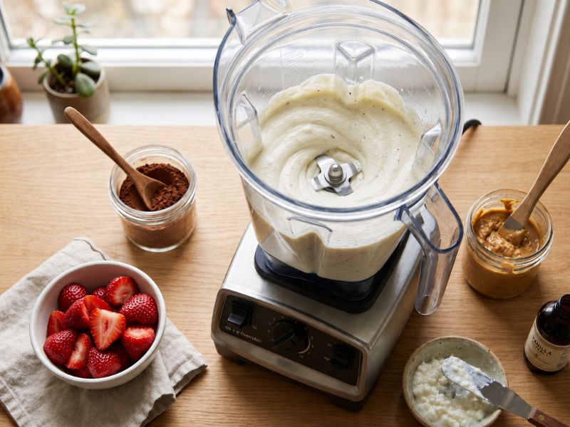 adding flavors to cottage cheese ice cream