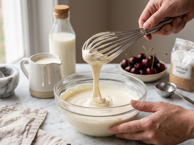 creamy ice cream base for Cherry Cordial Ice Cream