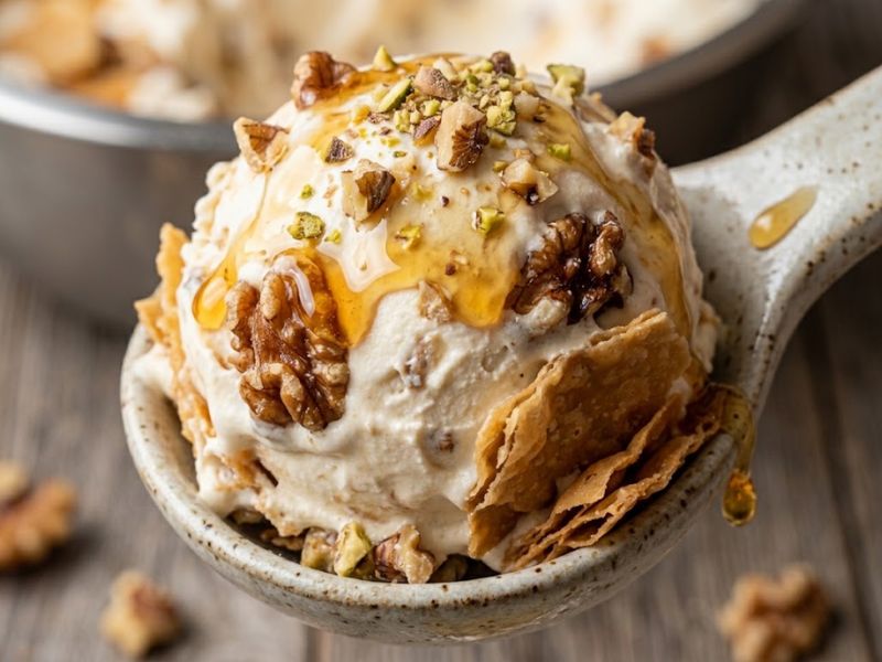 creamy ice cream with