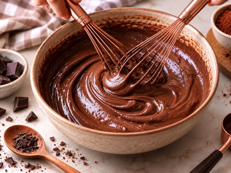 creamy chocolate ice cream base