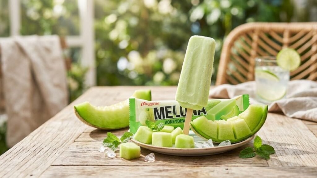 Melona Ice Cream honeydew flavor Korean frozen dessert