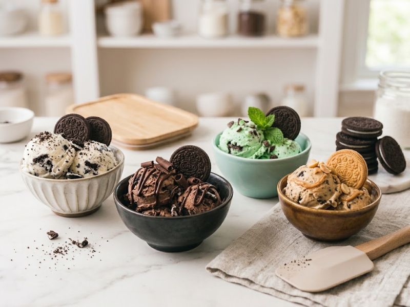 different Oreo ice cream flavor variations