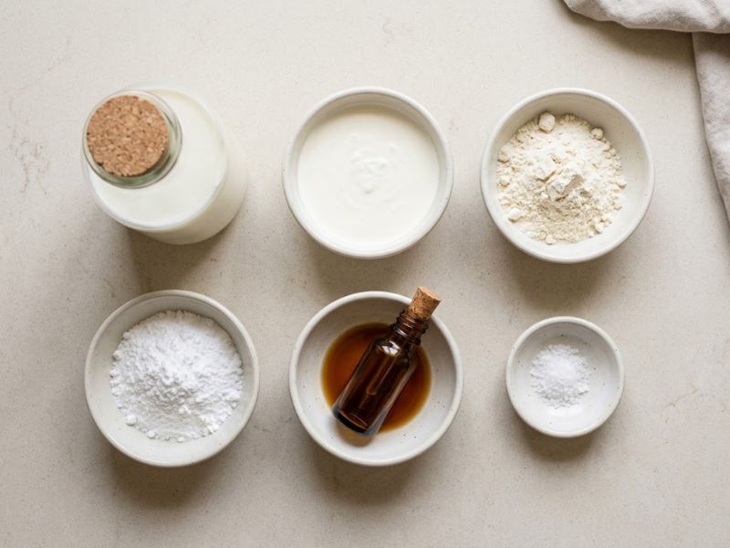 ingredients for homemade protein ice cream