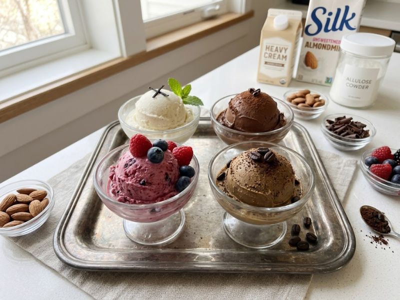 Sugar free ice cream flavor variations