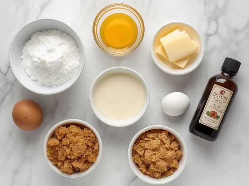 ingredients for caramel ice cream recipe