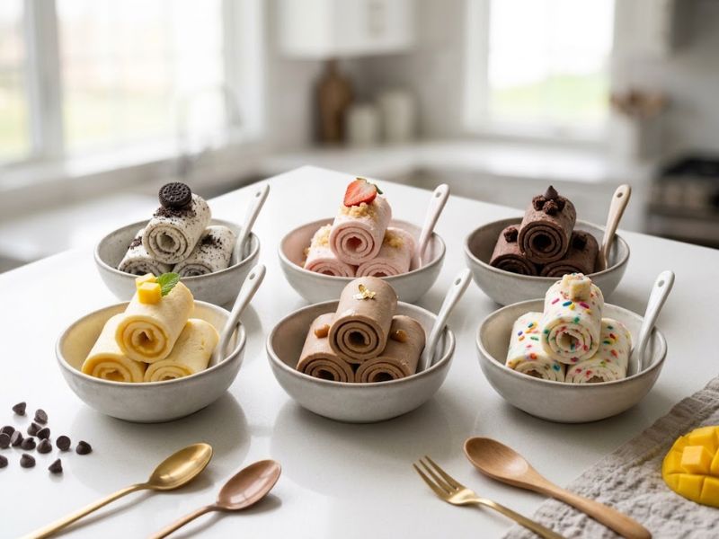 Homemade rolled ice cream flavor ideas