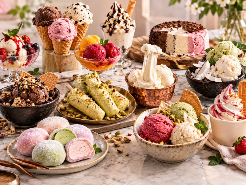 Specialty frozen desserts from around the world